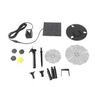 Akozon Bomba de Fuente Solar de 10 W para Baño de Pájaros con 9 Boquillas - Bomba de Energía Solar para Peces de Piscina de Estanque de Jardín - Diseño en Cascada de 3 Niveles con Luces LED y