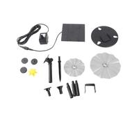 Akozon Bomba de Fuente Solar de 10 W para Baño de Pájaros con 9 Boquillas - Bomba de Energía Solar para Peces de Piscina de Estanque de Jardín - Diseño en Cascada de 3 Niveles con Luces LED y