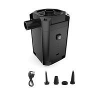 Akozon Bomba Portátil Eléctrica Inalámbrica 280L/Min de Inflado Rápido con Batería de 5000Mah 3 Boquillas para Colchones Juguetes de Piscina Anillos de Natación Viajes Camping