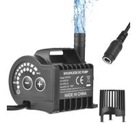 Akozon Bomba Sumergible de 12 V, 8 Niveles, 450 L/H y Elevación de 13 Pies, Bomba de Fuente para Acuario, Estanque de Peces, Mascotas, Hidroponía, Motor Silencioso sin Escobillas con Base de Ventosa