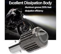 Akozon Bombilla LED para Coche, Luz de Freno Trasera, Alto Brillo, Ahorro de Energía para Motocicleta Scooter (H4 Blanco Amarillo Bicolor)