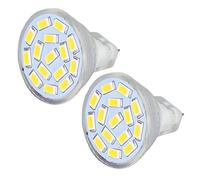 Akozon Bombilla, Protección de la Vista sin Bombilla para Dormitorio, Sala de Estar, Lámpara LED, 2 Piezas MR11, 12 V, 3 W, Base de Cerámica Ultravioleta (#1)