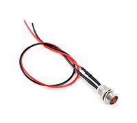 Akozon Bombillas LED Indicadoras 4 Piezas 12v 8mm Panel LED Impermeable Piloto Tablero Luz de Advertencia Indicadora Lámpara Coche Van Barco Respetuoso con el Medio Ambiente y Ahorro de Energía(rojo)