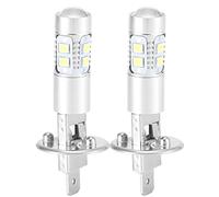 Akozon Bombillas LED para faros delanteros 2x H1 6000K 1800 LM 360 grados Super White 100W Kit de bombillas LED para faros delanteros Luz de conducción antiniebla