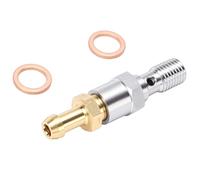 Akozon Boquilla de Tornillo de Purga Banjo M10 X 1,25 con Tapa Antipolvo para Arandela para Cilindro Maestro de Freno de Motocicleta