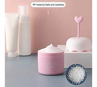 Akozon Botella de Limpiador Facial de Espuma Portátil - Fabricante de Espuma Manual para Cremosa - 12x7.9 Cm, Material PP Ecológico, Disponible en Morado, Azul y Rosa (PINK)