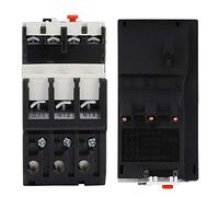 Akozon BR2-25 Relé de Sobrecarga Térmica de Motor Eléctrico Ajustable para Circuitos de 50-60 Hz, Protección de Interrupción de Fase, Reinicio Manual y Automático con Indicación de Disparo y Botón