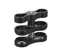 Akozon Brazo de Abrazadera de Bola de 1" Soporte Doble con Clamp/Holder de Mariposa para Fotografía Subacuática y Sistemas de Iluminación de Buceo Compatibles con Cámaras de Acción