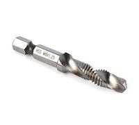 Akozon Broca de roscar, Brocas Hexagonal Espiral M8 HSS de 1/4 pulgada Broca cónica Pieza de la herramienta eléctrica Broca de rosca fijada