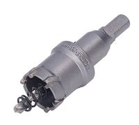 Akozon Broca de Sierra Perforadora de Carburo, Dientes de Metal Gruesos Tct de 22Mm para Acero, Aluminio, Madera con Llave Hexagonal, Kit de Taladro de Extracción (28mm)