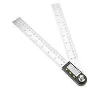 Akozon Buscador De Angulos Medidor De Ángulos Digital 0-360 ° 0-200 Mm Ip54 Transportador Electrónico De Acero Inoxidable Detector De Ángulo De Prolongador