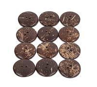 Akozon Buttons Crafts 50 Piezas Botones de Madera Textura Redonda Madera Compuesta de Doble Agujero 25 Mm - Artes, Manualidades y Costura