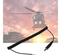 Akozon Cable Adaptador de Resorte de Repuesto DIY para Auriculares de Helicóptero con Conector U 174