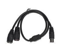 Akozon Cable adaptador DIN de 5 pines, 1,6 pies, conector DI-N macho a 2 hembras, alta precisión