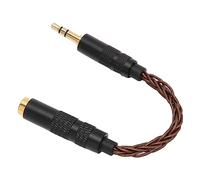 Akozon Cable Adaptador Hembra Balanceado de 4,4 Mm a Macho Estéreo de 3,5 Mm - Conectores Chapados en Oro, Cable Convertidor de Auriculares Portátil para Auriculares y Cascos (Bronce)