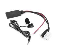 Akozon Cable de Audio Bluetooth de 12 Pines, Conector Adaptador Auxiliar para Coche con Micrófono para