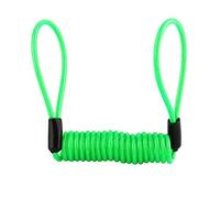 Akozon Cable de seguridad de doble lazo de bloqueo Bloqueo de disco de alarma Cable recordatorio de seguridad para motocicleta Scooter Bike Moto Anti ladron