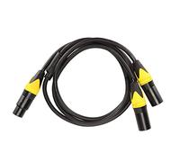 Akozon Cable Divisor Xlr Hembra a Doble Macho de 3 Pines, Silencioso, de Baja Pérdida, Micrófono Equilibrado, Cable en Y para Micrófono, Altavoz, Mezclador, Estudio, 3, Pies, Oxígeno, Cobre