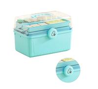 Akozon Caja de Almacenamiento Portátil de 3 capas: Organizador Impermeable, Resistente y Espacioso para Uso Doméstico y Exterior (cielo azul)