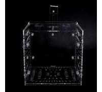 Akozon Caja de Cría para Acuario 20x20x20cm Aislamiento de Peces con, Ventosas y Ganchos para Camarones, Peces Enfermos o Agresivos Contenedor de Incubación de Acrílico Transparente (15CM*15CM*)