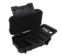 Akozon Caja de Herramientas Resistente Al Agua, Caja de Herramientas de Seguridad, de de Almacenamiento de Plástico ABS para Acampar Al Aire (Compartimento Impermeable de Doble Capa, Negro)