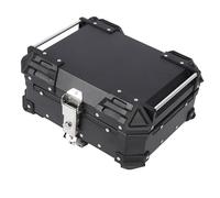 Akozon Caja de Motocicleta 25L - Aleación de Aluminio Caso Resistente Al Agua Liberación Rápida con Bloqueo Seguridad para Casco y Equipaje, Ajuste Universal para Scooters y Motos (Black)