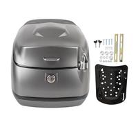Akozon Caja Superior de la Motocicleta Universal 38L Placa Base Llave de la Llave del Tronco Cautor de la del Transporte de la del Casco Almacenamiento de para Bicicletas de (Gray)