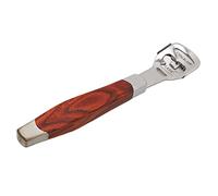 Akozon Callus de Acero Inoxidable con de Madera y 10 Cuchillas de reemplazo: Archivo de Pie Ergonómico para la Eliminación Efectiva de Callos y Cuidado de la Piel Muerta