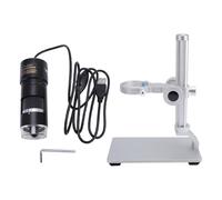 Akozon Cámara de Microscopio Digital USB 10X-280X Aumento con Soporte y 8 Luces LED para 7/8/10, Microscopio Portátil para Adultos Niños