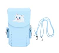 Akozon Camera de Cuero Cómodo Cámara Digital Protectora de Transporte de Bolsas para los Entusiastas de la Fotografía (Blue)