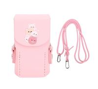 Akozon Camera de Cuero Cómodo Cámara Digital Protectora de Transporte de Bolsas para los Entusiastas de la Fotografía (Pink)
