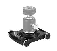 Akozon Camera Video Dolly, Black Camera Table Top Dolly Car Roller Desktop Video Rail Track Slider con 1/4 Tornillos para DSLR Rig Film Camera