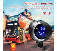 Akozon Camiones, SUV y Vehículos Recreativos 9 Voltímetro de 36 V con Sensor 1/8NPT, Pantalla LED con Parasol, Función de Alarma