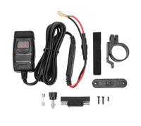 Akozon Cargador USB de Motocicleta Cargo Rápido Doble de Motocicleta USB Cargador de Teléfono con Voltímetro y Encendido de Interrupción para Tableta para Motocicletas ATVS Boats (Medidor de