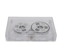 Akozon Carrete de Metal de Doble Cara Carrete de Cinta de Cassette en con Efectos Visuales Sesgo Normal, Tiempo de Grabación de 50 Minutos (Silver)