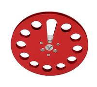 Akozon Carrete Universal de Aleación de Aluminio Vacío de 1/4 "x 7" con 11 Agujeros de Resistencia Al Viento para Grabar (rojo)