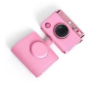 Akozon Caso de Protección Mini Camera Roseate Correa de Bolsas PU Vintage para Viajar