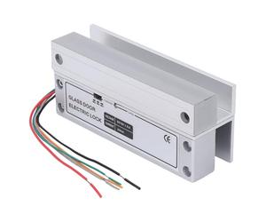 Akozon Cerradura Eléctrica de Puerta de Vidrio Dc 12V a Prueba de Fallas con Retroalimentación para de Control de Acceso de Puerta Lateral Derecha sin Marco Cerradura Motorizada de Aleación de