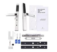 Akozon Cerradura Wifi para Puerta de Entrada Entrada sin Llave 5 Métodos de Desbloqueo Tarjeta de Contraseña de Huella Digital Llave Mecánica Aleación de Aluminio Manija Anticolisión 40-120 Mm de