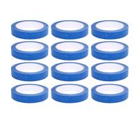 Akozon Cinta de Pintura Azul Resistencia a Alta Temperatura Eliminación Limpia Bordes de Precisión para Manualidades Caseras 12 Rollos