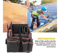 Akozon Cinturón de Bolsillo de Bolsillo de la Cintura de Herramientas de Electricista Multifuncional: Soporte de Almacenamiento Ajustable y Impermeable para Electricistas con Múltiples