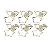 Akozon Clips de Carpeta de Estrellas de 100 Piezas Lindas Clips de Papel de Metal de Almeja de Almejas para Documentos, Ropa y Más (GOLD)