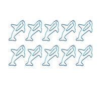 Akozon Clips de Papel de Metal de Forma de Delfín de 100 Piezas de 100 Piezas Clips de Oficina Electrochados Livianos y Portátiles