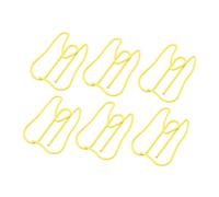 Akozon Clips para Organización de documentos: 100 Piezas de Metal Multifuncional, Formas de Animales y útiles Escolares (YELLOW)