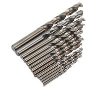 Akozon Cobalto de 15 Piezas Bitad Bit 135 ° Brocas Recubiertas de Oro Oxidadas para Cortar Metales Duros