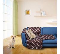 Akozon Cojín de sofá para Mascotas Pongee de Poliéster Lijado de Doble Cara, Tapete Impermeable y Antideslizante para Mascotas, Rayas Grises, Tamaño único 53x183cm (#3)