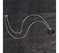 Akozon Collar de Urna con Estampado de Huella de Cenizas, Colgante Conmemorativo para Mascota, Joyería