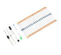 Akozon COMPONENTE ELECTRÓNICO DE 1565 PPCS Kit Variado: Condensadores, LED, Diodos, Transistores, Resistencias DE 1/4 W para Proyectos Electrónicos