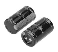 Akozon Condensador Electrolítico de Audio de 4 Piezas de 3050 Mm 10000 UF 63 V Componente Electrónico para Amplificador, 4 Piezas de Condensador Electrolítico de Aluminio Redondo de 10000 UF 63 V,