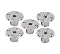 Akozon Conector de Acoplamiento de Brida de 4mm, Acoplador de Modelo de Acero, Accesorios de Ejes, Motores Modelo RC, 5 uds.